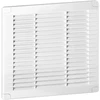 Kratka Grotelės su galiniais dangteliais 200x200, baltos