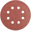 Krążki Šlifavimo diskai su lipdukais, 125 mm, P60, 5 vnt., su 8 skylėmis