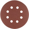 Krążki Šlifavimo diskai su lipdukais, 125 mm, P240, 5 vnt., su 8 skylėmis
