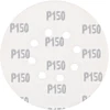 Krążki Šlifavimo diskai su lipdukais, 150 mm, P150, 5 vnt., su 8 skylėmis