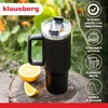 Puodelis Termospuodelis su šiaudeliu, juodas, 1100 ml, nerūdijančio plieno, Klausberg, kb-7942