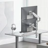 Laikiklis „Ergo Office“ 2 monitorių laikiklis / pakaba, dujinė spyruoklė, 17"-32", 1-10 kg, matinės baltos spalvos, ER-692 W