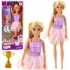 Lean Toys Lėlė balerina Anlily su judančiomis galūnėmis ir aksesuarais