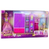 Lean Toys Lėlė Anlily su Spinta ir Priedais, 24 vnt.