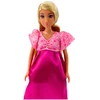 Lean Toys Lėlė Anlily nėščia su rožine suknele ir ilga blondine plaukais