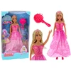 Lean Toys Anlily undinėlė princesė lėlė su rožine suknele ir šepečiu