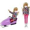 Lean Toys Lėlė Anlily su žiemos sporto priedais