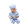 Lėlė kūdikis su mėlynais drabužiais Lean Toys, 39 cm