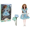 Lean Toys Lėlė Emily (30 cm) su žaliomis akimis ir mėlyna suknele