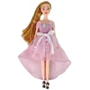 Lean Toys Lėlė Emily su ilgesniais plaukais ir baltu katinu