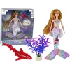 Lean Toys Lėlė Undinė Emily su Ryklu ir Jūros Augalu