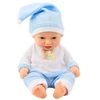 Lean Toys Lėlė su mėlyna pižama ir kepure, 24 cm