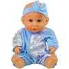 Lean Toys Mėlyna Lėlė Mėlyna Baby Doll su puoduku, 24 cm