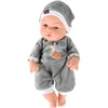 Lean Toys Lėlė kūdikis pilka pižama 30 cm