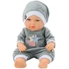 Lean Toys Lėlė kūdikis pilka pižama 30 cm