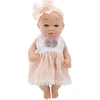 Lean Toys Lėlė kūdikis rožine suknele ir lankeliu 30 cm