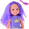 Lean Toys Lėlė su violetine suknele ir šukuosena