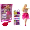 Lean Toys Lėlė su rožine blizgančia suknele Defa Lucy