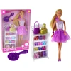 Lean Toys Lėlė su violetine suknele Defa Lucy