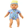 Lean Toys Lėlė kūdikis su mėlynais drabužiais ir kepure, 31 cm