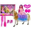 Princesės lėlė su baltu poniu Lean Toys