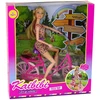 Lean Toys Lėlė su dviračiu