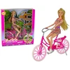 Lean Toys Lėlė su dviračiu
