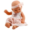 Lean Toys Lėlė kūdikis su rožine suknele ir galvos juosta, 24 cm