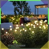 Lampa „Firefly“ saulės lempos, 2 dalys, 6 LED, prieblandos jutiklis, sodui