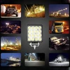 Lampa Halogeninis LED darbo žibintas, 48 ​​W, prožektorius, vandeniui atsparus, 16 diodų