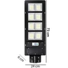 Lampa LED gatvės žibintas, saulės energija varomas žibintas, 360 W, + nuotolinio valdymo pultas - komplektas