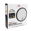 Lubinis šviestuvas Lampa LED su judesio jutikliu Maclean, PIR jutiklis, juoda, 10W/15/18W, IP65, galimybė keisti spalvą 3000/4000/6000K, MCE535 B