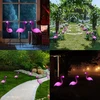 Lampa Saulės energija maitinamas sodo šviestuvas, dekoratyvinis flamingas, LED dekoracija, 53 cm