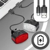 Retoo Lampka Dviračio žibintas priekyje ir gale LED, galinga baterija priekinio dviračio komplektui - ER1030