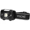 Orno LED žibintas ant galvos VIRONE, 3W, 6000K, 70lm, elementai 3xAAA (neįeina), juodos sp