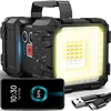 Latarka, Žibintuvėlis, LED taktinis žibintuvėlis, galingas įkraunamas, USB prožektorius, 1000 lm 40 W