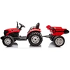 Lean Cars Akumuliatorinis traktorius su priekaba HC-306, raudonas, 24V