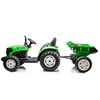 Lean Cars Akumuliatorinis traktorius su priekaba HC-306, 24V, žalias