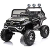 Lean Cars Dvivietis elektromobilis vaikams LeanToys Unimog S, juodas