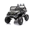 Lean Cars Dvivietis elektromobilis vaikams LeanToys Unimog S, juodas