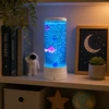 Lean Lampka Dekoratyvinė naktinė LED RGB akvariumo lempa su žuvytėmis, 16 spalvų, USB, balta