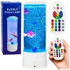 Lean Lampka Dekoratyvinė naktinė LED RGB akvariumo lempa su žuvytėmis, 16 spalvų, USB, balta