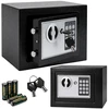 Lean Elektroninis seifas su PIN kodu, 6 l, juodas, 22,5 × 17 × 16 cm