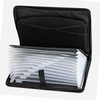 Lean A4 dokumentų dėklas su skyriais ir užtrauktuku, juodas, 36,5 × 27 × 5,5 cm