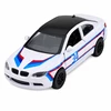 Lean Toys Žaislinis sportinis automobilis su inercine pavara ir atidaromomis durimis, baltas, 12,5 × 5 × 4 cm