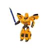Lean Toys Geltonas Sportiškas 2in1 Transformuojantis Automobilis-Robotas