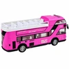 Dviaukštis miesto autobusas rožinis