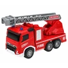 Lean Toys Gaisrinė su garažu ir transporto priemonėmis, raudona ir balta, 32 x 17 x 21 cm