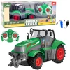 Lean Toys Nuotoliniu būdu valdomas žaislinis traktorius ūkininkams 1:24