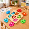 Lean Toys Edukacinė medinė dėlionė, dinozaurų tema, įvairiaspalvė, 17,5 × 17,5 cm
